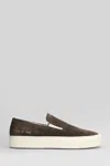 Common Projects Slip On Sneakers In Brown Suede In Brown
