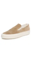 Common Projects Slip On Suede And Shearling Sneakers Tan In Brown