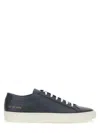 Common Projects Navy Achilles Contrast Bumpy Sneakers In Blue