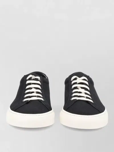 Common Projects Sneaker Shoes Contrast Sole Flat Round Toe In Black