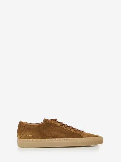 Common Projects Sneakers Achilles Premium In Suede Marrone In Brown