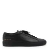 Common Projects Bball Low Bumpy Leather Sneakers In Black