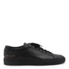 Common Projects Bball Low Bumpy Leather Sneakers In Black