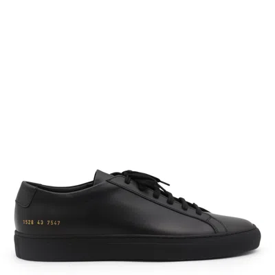 Common Projects Black Leather Achille Low Sneakers