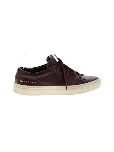 Pre-owned Common Projects Sneakers In Burgundy