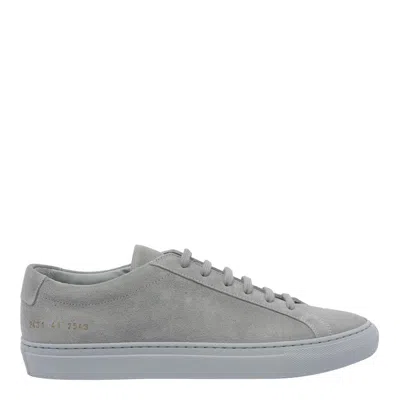 Common Projects Gray Original Achilles Suede Sneakers In 7543 Grey