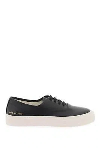Pre-owned Common Projects Sneakers Leather Martellata Man Sz.10 Eur.43 5226 Black