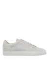 Common Projects Suede Low Profile Sneakers With Rubber Sole In White