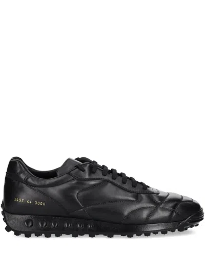 Common Projects Soccer Leather Sneakers In Black