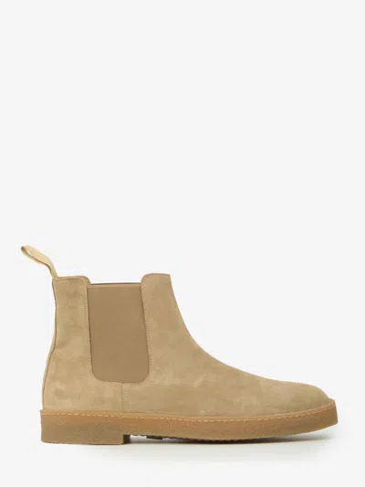 Common Projects Stivaletti Chelsea In Suede Beige In Nude
