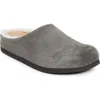 Common Projects Suede & Genuine Shearling Clog In Gray