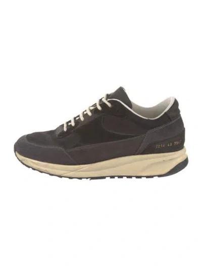 Pre-owned Common Projects Suede Athletic Sneakers In Black