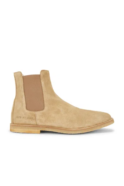 Common Projects Suede Chelsea Boot In Brown