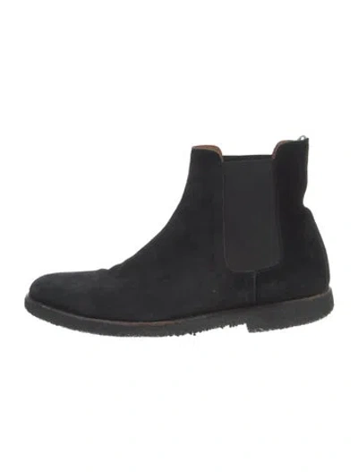 Pre-owned Common Projects Suede Chelsea Boots In Black