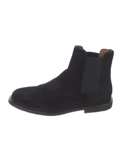 Pre-owned Common Projects Suede Chelsea Boots In Black