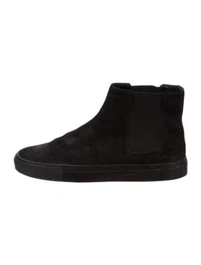 Pre-owned Common Projects Suede Chelsea Boots In Black