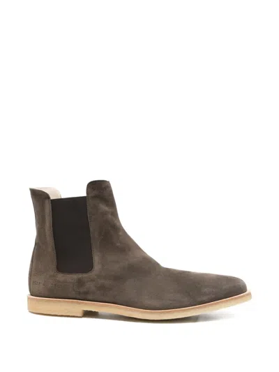 Common Projects Suede Chelsea Boots In Brown