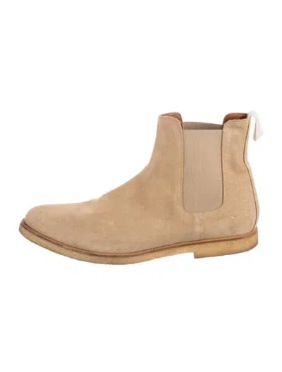 Pre-owned Common Projects Suede Chelsea Boots In Brown