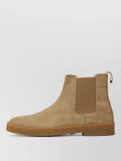 Common Projects Suede Chelsea Boots In Brown