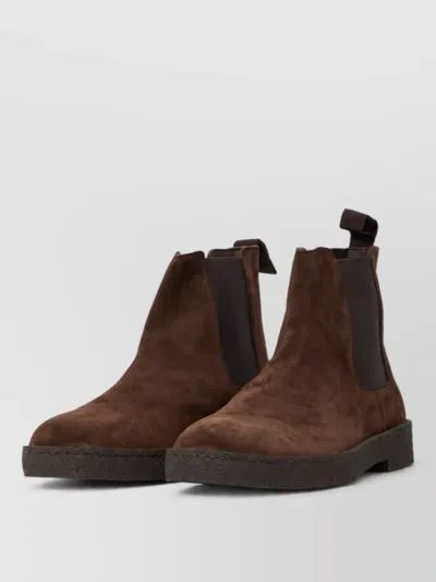 Common Projects Suede Chelsea Boots In Brown