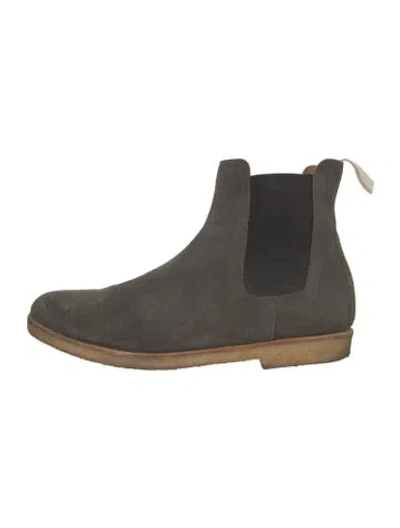 Pre-owned Common Projects Suede Chelsea Boots In Gray