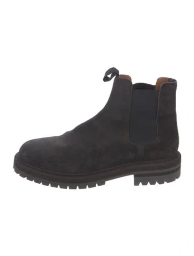 Pre-owned Common Projects Suede Chelsea Boots In Gray
