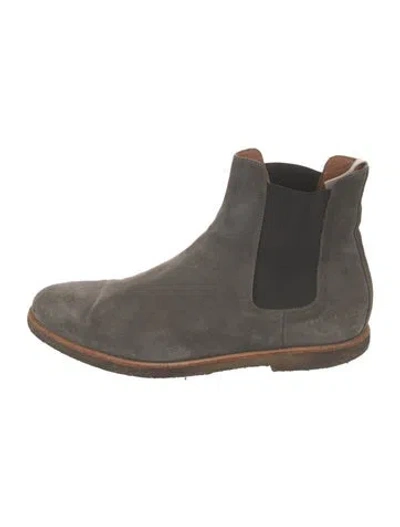 Pre-owned Common Projects Suede Chelsea Boots In Gray