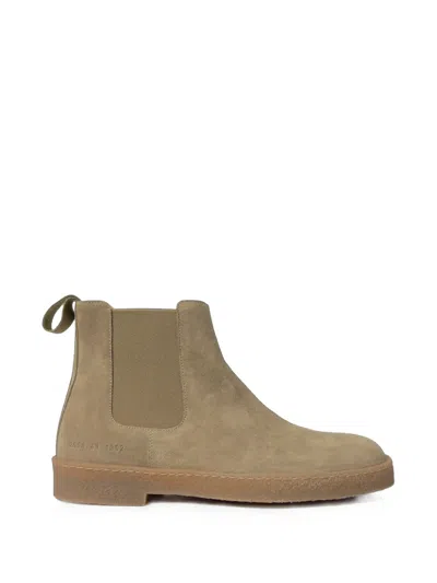 Common Projects Suede Chelsea Boots In Gray