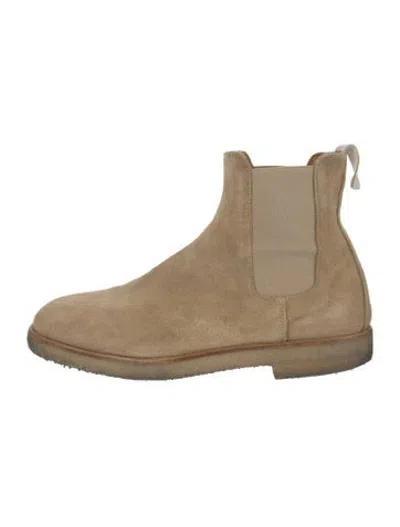 Pre-owned Common Projects Suede Chelsea Boots In Neutrals