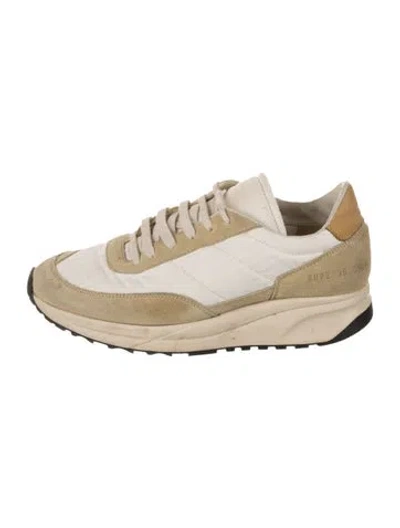 Pre-owned Common Projects Suede Colorblock Pattern Athletic Sneakers In Green