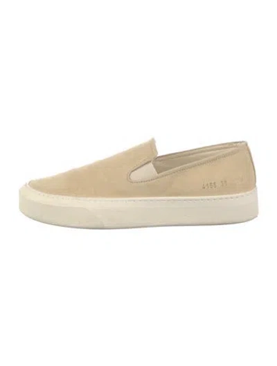 Pre-owned Common Projects Suede Flats In Neutral
