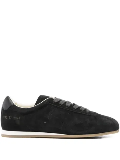 Common Projects Suede Lace-up Sneakers In Black