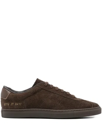 Common Projects Suede Lace-up Sneakers In Brown