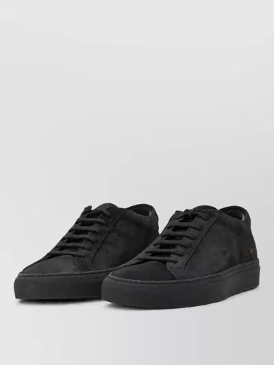 Common Projects Suede Lace-up Sneakers In Black