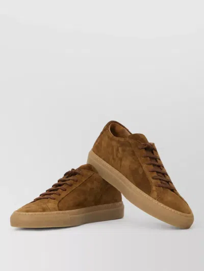 Common Projects Suede Lace-up Sneakers In Brown
