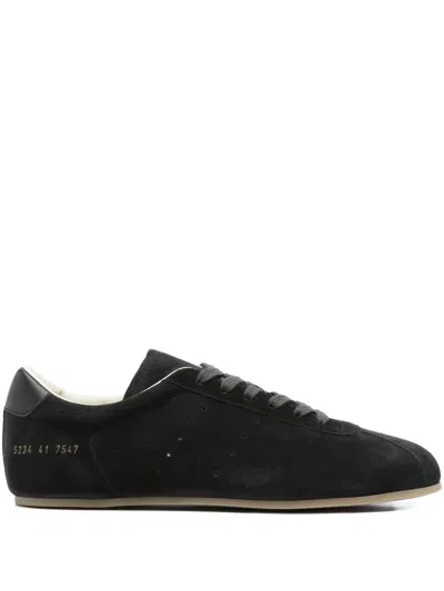 Common Projects Suede Leather Sneakers In Black