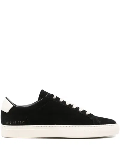 Common Projects Suede Leather Sneakers In Black