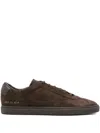 Common Projects Field Trainer Brushed-suede Sneakers In Brown