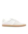 Common Projects Bball Slim Sneakers In White Suede And Leather In White