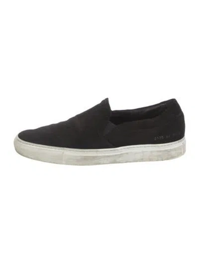 Pre-owned Common Projects Suede Loafers In Black