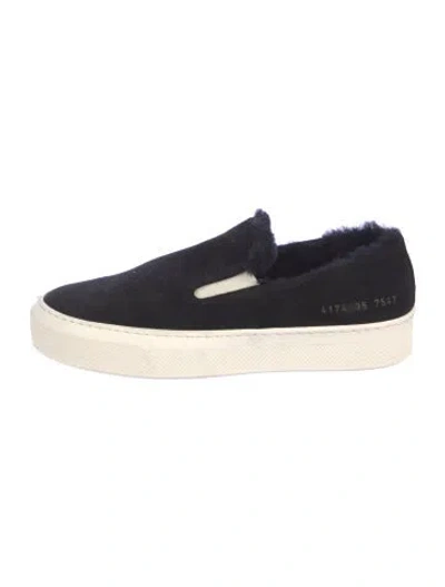 Pre-owned Common Projects Suede Loafers In Black