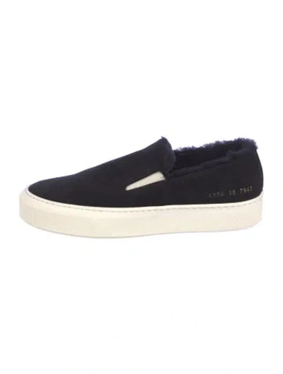 Pre-owned Common Projects Suede Loafers In Black