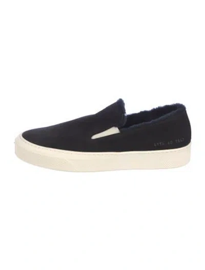 Pre-owned Common Projects Suede Loafers In Black