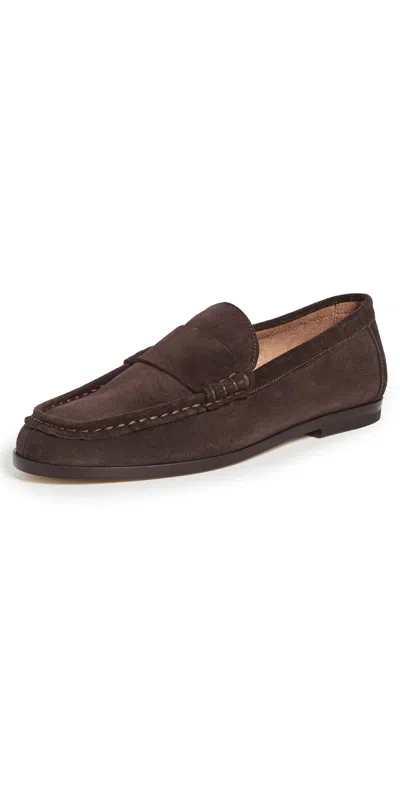 Common Projects Suede Loafers Dark Brown