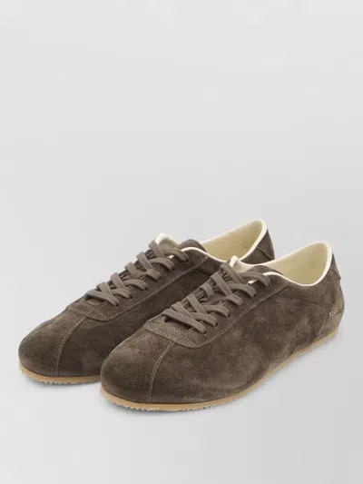 Common Projects Suede Low Top Driving Sneakers Rubber Sole In Multi