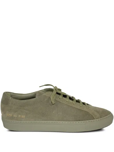 Common Projects Suede Low-top Sneakers In Green