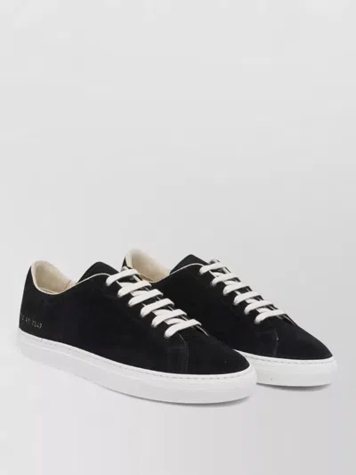 COMMON PROJECTS SUEDE LOW TOP SNEAKERS WITH RUBBER SOLE