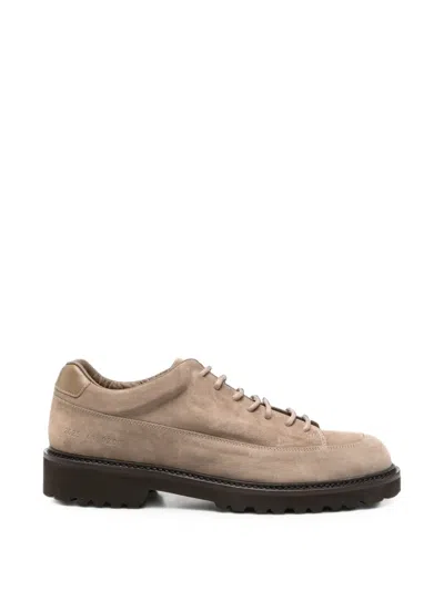 Common Projects Suede Lug-sole Lace Up Shoes In Brown