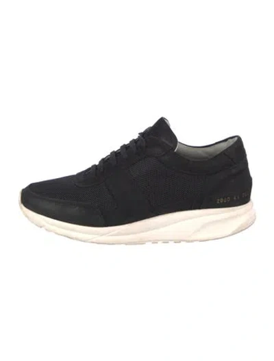 Pre-owned Common Projects Suede Mesh Accents Sneakers In Black