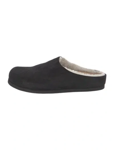 Pre-owned Common Projects Suede Mules In Black